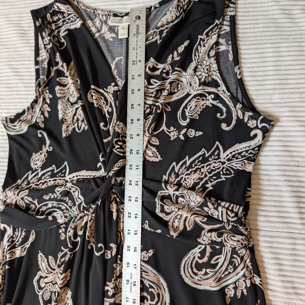Dana Buchman sleeveless a-line shift dress paisley print XL EUC - Picture 7 of 11